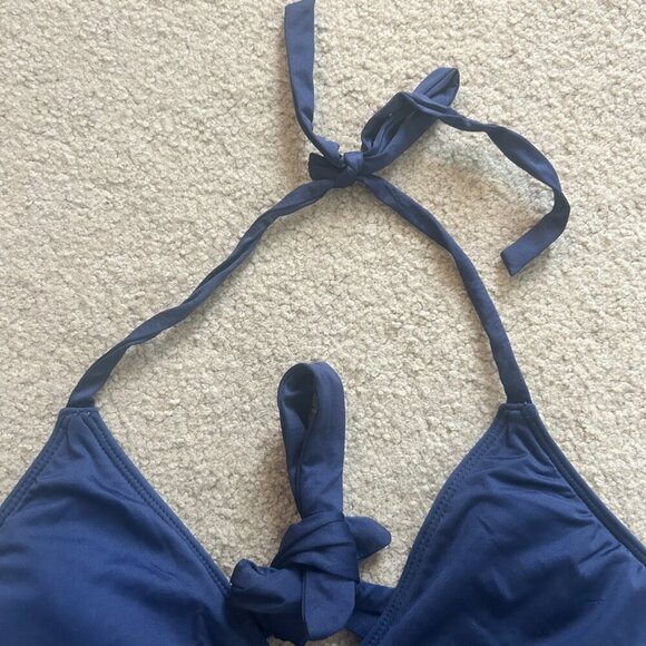 Navy tie bikini top - Picture 2 of 4